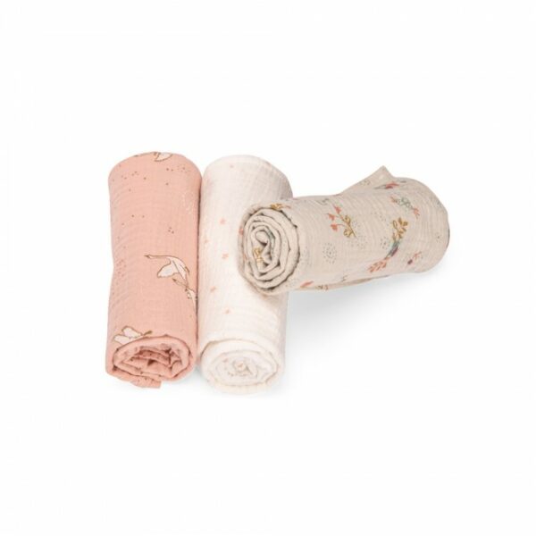 Moulin Roty Set van 3 Swaddles- La petite école de danse