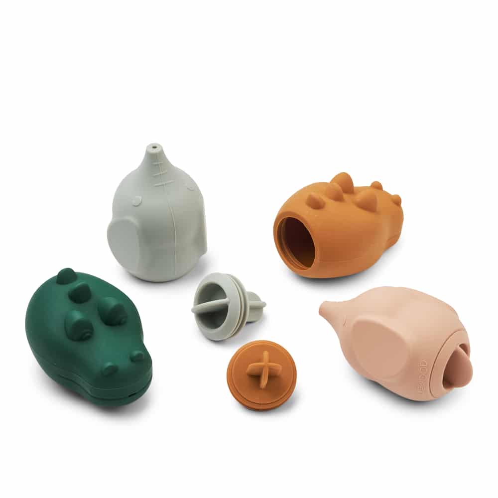 Wijs west Liewood Liewood Carolina Squeezy Toy 4-Pack Dove Blue Multi Mix 5715493377892 Liewood AW24 Speelgoed & Spellen Waterspeelgoed