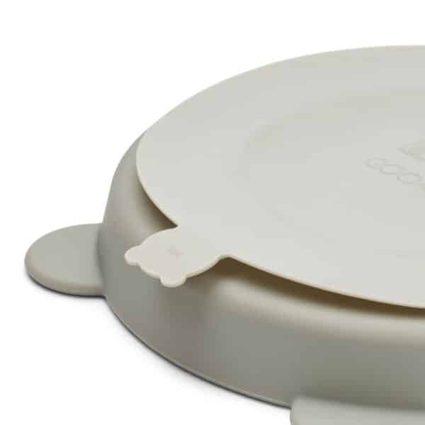 Wijs west Liewood Liewood Stacy Divider Suction Plate 2-Pack Whale Blue / Dove Blue 5715493376840 Liewood AW24 Verzorging Eten & Drinken