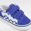 Vans Old Skool Checkerboard Peuterschoenen Blauw