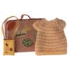 Maileg Knitted dress and bag in suitcase, Big sister mouse