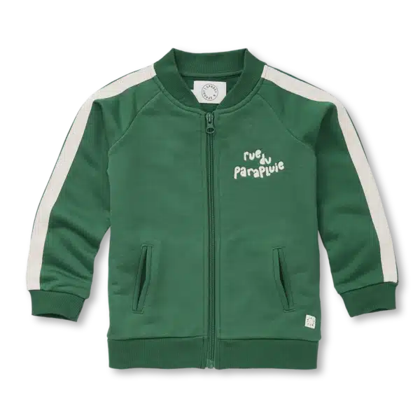 Wijs west Sproet & Sprout Sproet & Sprout Track Jacket Evergreen 1138187213537 Sproet AW24 Kleding & Accessoires Sweaters & Truien