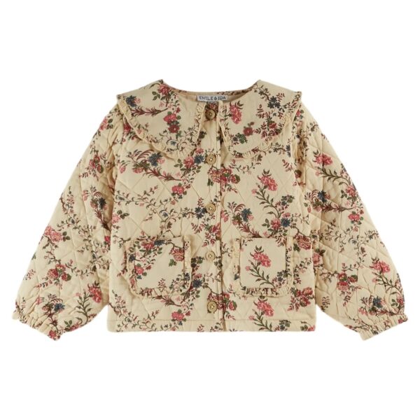 Wijs west Emile et Ida Emile Et Ida Veste Quiltee Brodee Orchid Orchid Ecru 3664547540855 AW24 Emile Kleding & Accessoires Jassen