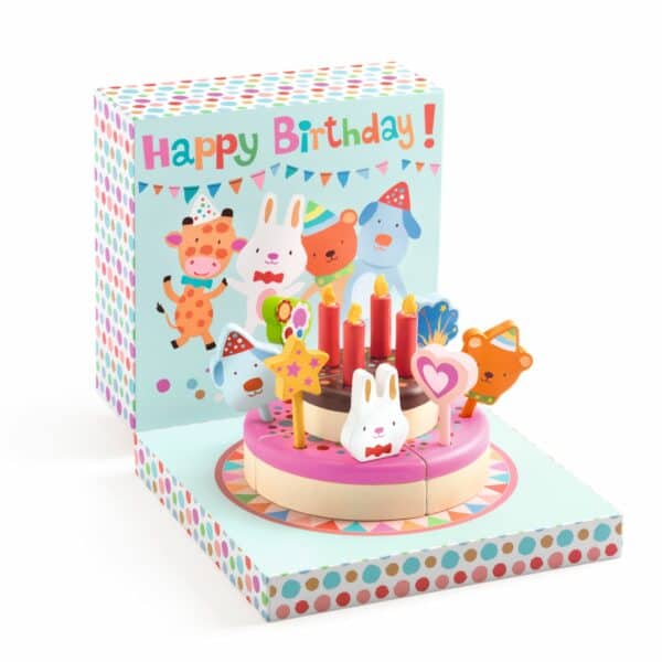 Djeco Houten verjaardagstaart Happy Birthday