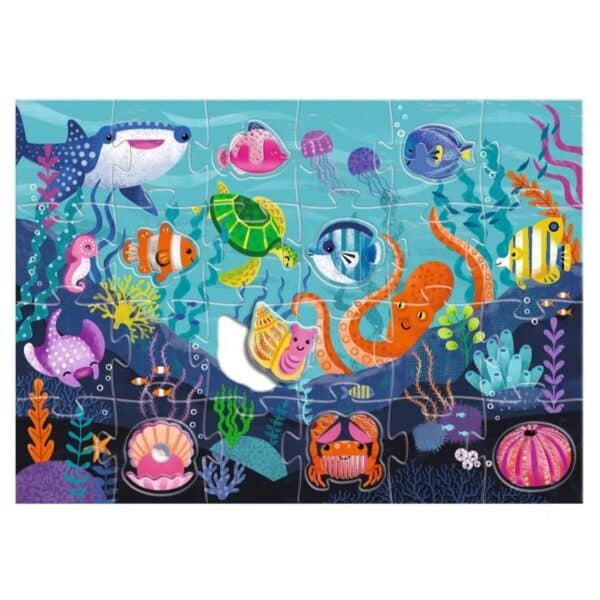 Djeco Djeco Reuzepuzzel Geant Zee - 24 Stukjes 3070900071667 Djeco okt24 Speelgoed & Spellen Puzzels  Wijs west