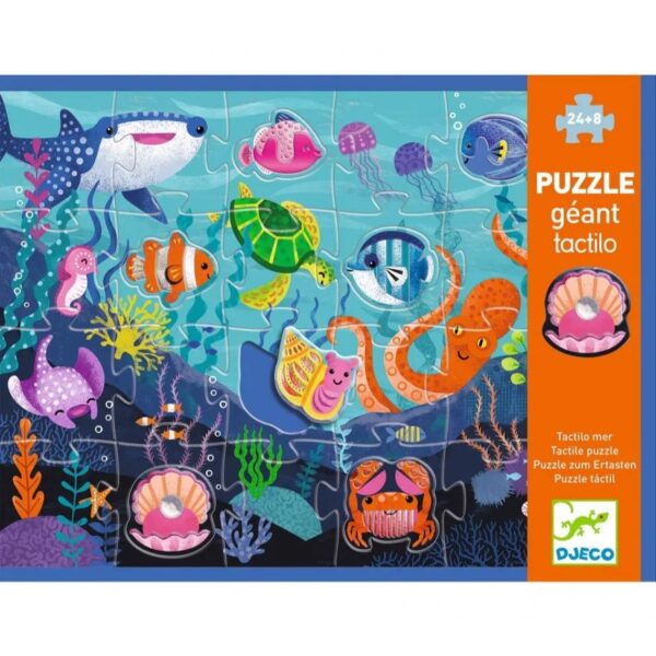 Djeco Djeco Reuzepuzzel Geant Zee - 24 Stukjes 3070900071667 Djeco okt24 Speelgoed & Spellen Puzzels  Wijs west