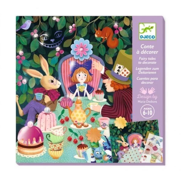 Djeco Djeco Schilderijtjes Versieren Transfer - In Wonderland 3070900094284 Djeco okt24 Speelgoed & Spellen Knutselen  Wijs west