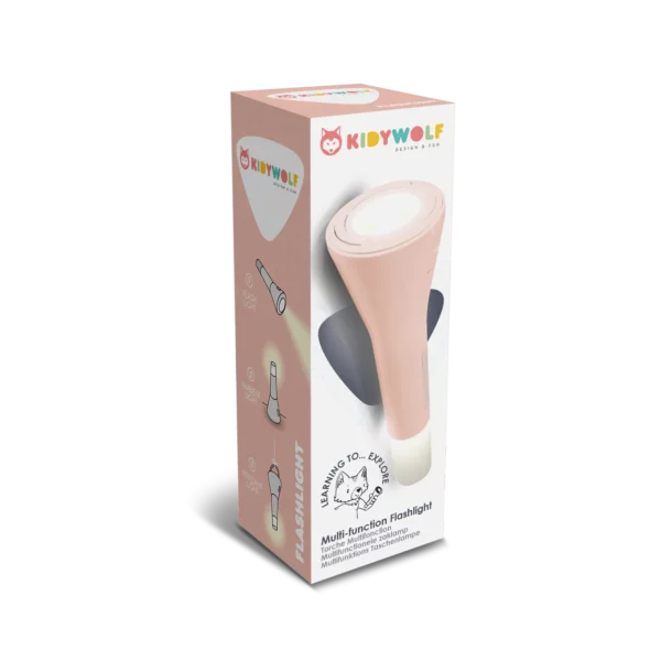KidyWolf Kidywolf FLASHLIGHT 3-In-1 Zaklamp Nude 5407009181658 Kidywolf Speelgoed & Spellen Experimenteren  Wijs west