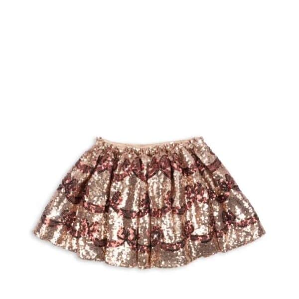 Konges Sløjd Konges Sløjd Starla Bow Wow Skirt Gold Blush 5715404332330 Konges Kerst Kleding & Accessoires Rokjes & Jurkjes  Wijs west