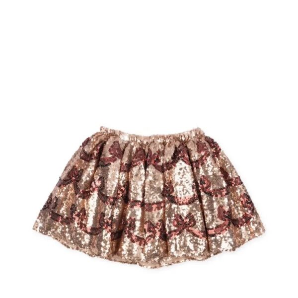 Konges Sløjd Konges Sløjd Starla Bow Wow Skirt Gold Blush 5715404332330 Konges Kerst Kleding & Accessoires Rokjes & Jurkjes  Wijs west