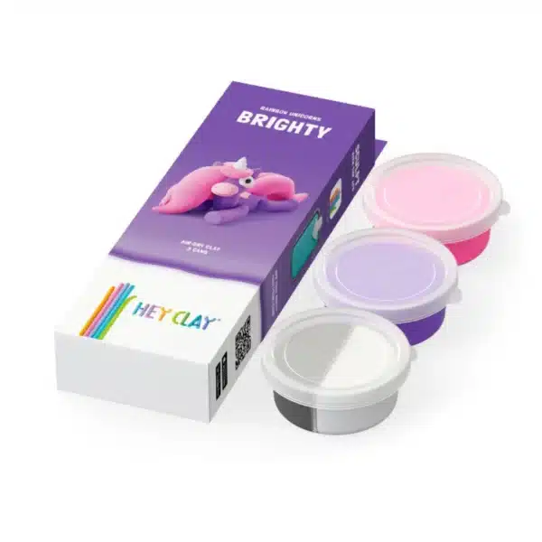 Hey Clay Boetseerklei Rainbow Unicorn- Brighty 3 Kleuren