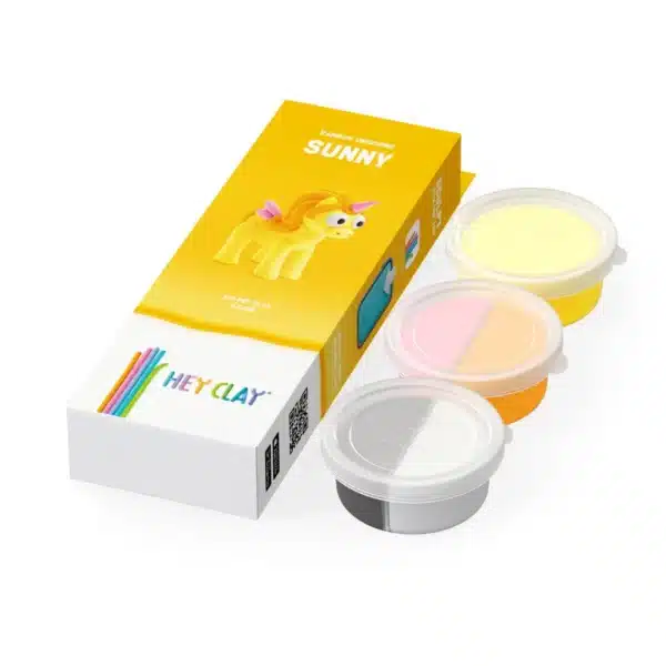 Hey Clay Boetseerklei Rainbow Unicorn- Sunny 3 Kleuren