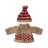 Maileg Knitted sweater and hat, Mum mouse