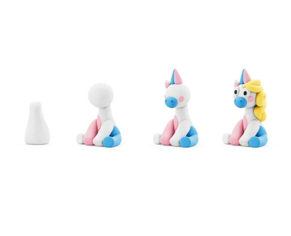 Hey Clay Boetseerklei Rainbow Unicorn- Lighty 3 Kleuren