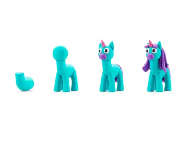 Hey Clay Boetseerklei Rainbow Unicorn- Rainy 3 Kleuren