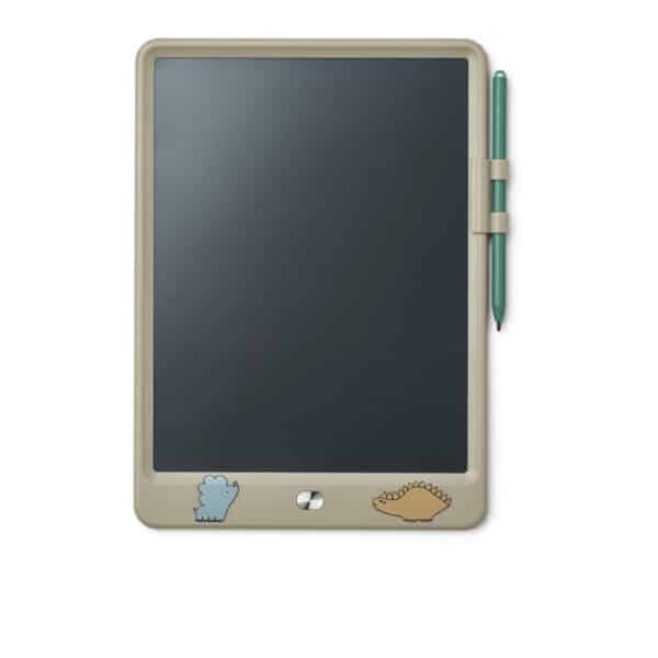 Liewood Liewood Zora Magic Drawing Board 10 Inches Dinosaurs / Mist 5715493454906 Liewood Speelgoed & Spellen Knutselen  Wijs west