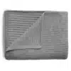 Mushie knitted blanket Ribbed Gray Melange