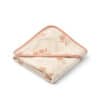 Liewood Liewood Alba Yarn Dyed Hooded Baby Handdoek Peach / Sea Shell 5715493432676 Liewood Verzorging Wassen & meer  Wijs west