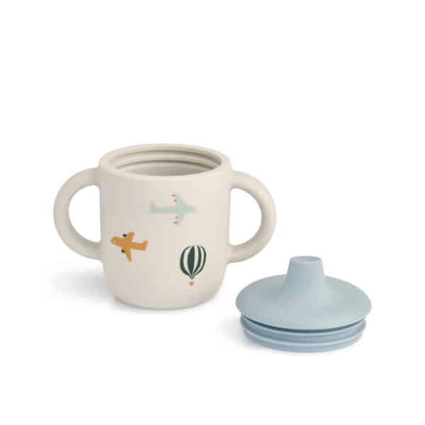 Liewood Liewood Neil Sippy Beker Aviator / Ecru 5715493398651 Liewood Verzorging Eten & Drinken Lunchbakjes & Drinkbekers Wijs west