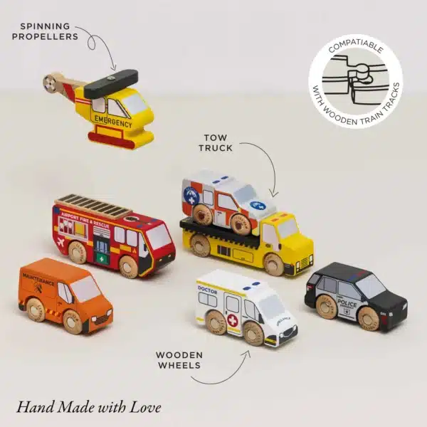 Le Toy Van Emergency Helicopter & Rescue Cars