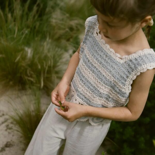 Lil' Atelier Knit Waistcoat Vapor Blue - Afbeelding 6