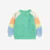 Bobo Choses Bobo Choses Green Color Block Terry Cloth Sweatshirt 8445782285597 SS25 Bobo Kleding & Accessoires Baby Bovenstukjes Wijs west