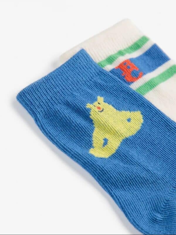 Bobo Choses Bobo Choses Hug Me Bear Short Sock Pack X 2 8445782305233 SS25 Bobo Kleding & Accessoires Sokken & Maillots  Wijs west