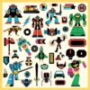 Djeco Djeco Stickers Robots 3070900092761 Djeco Speelgoed & Spellen Knutselen  Wijs west