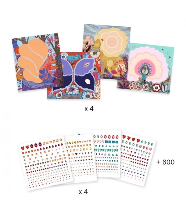 Djeco Djeco Artistic Wild Beauty 3070900094321 Djeco Speelgoed & Spellen Knutselen  Wijs west