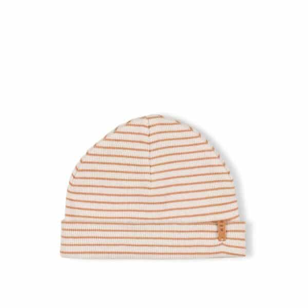 Nixnut Nixnut Tof Hat Caramel Stripe 8720963625554 Nixnut SS25 Kleding & Accessoires Baby Babymutsjes & Hoedjes Wijs west