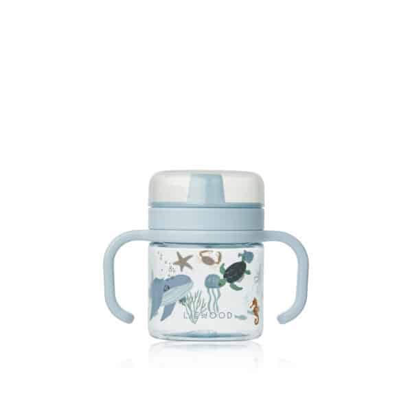 Liewood Liewood Kylo Tritan Sippy Beker 280Ml Sea Creature / Sandy 5715493422219 Liewood Verzorging Eten & Drinken Lunchbakjes & Drinkbekers Wijs west