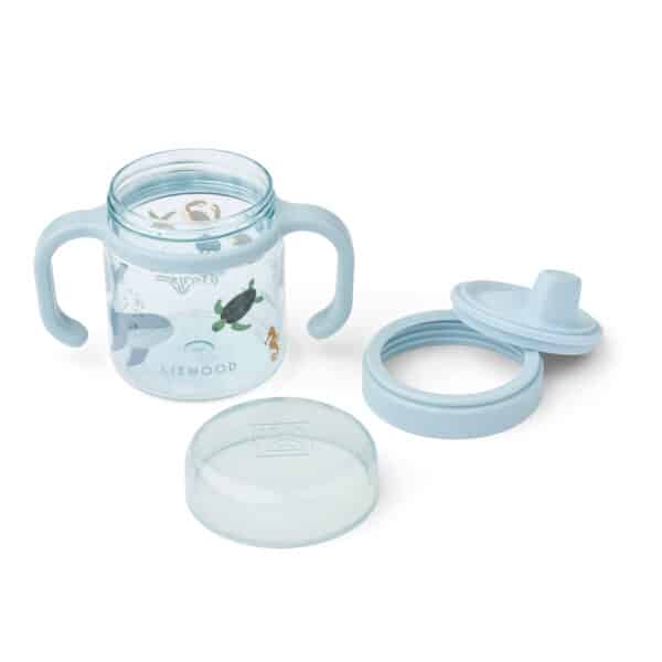 Liewood Liewood Kylo Tritan Sippy Beker 280Ml Sea Creature / Sandy 5715493422219 Liewood Verzorging Eten & Drinken Lunchbakjes & Drinkbekers Wijs west