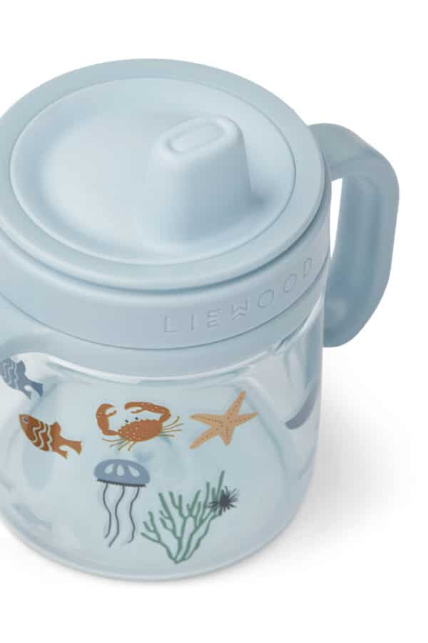 Liewood Liewood Kylo Tritan Sippy Beker 280Ml Sea Creature / Sandy 5715493422219 Liewood Verzorging Eten & Drinken Lunchbakjes & Drinkbekers Wijs west