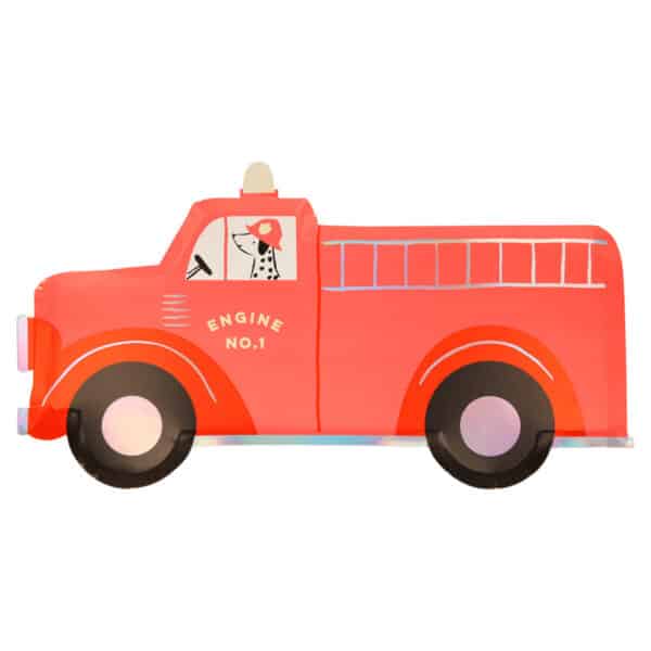 Meri Meri Brandweerwagen Bordjes