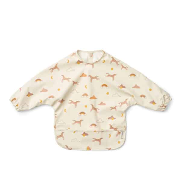 Liewood Liewood Merle Printed Cape Slab Dream / Ecru 5715493447359 Liewood Verzorging Eten & Drinken Slabbetjes Wijs west