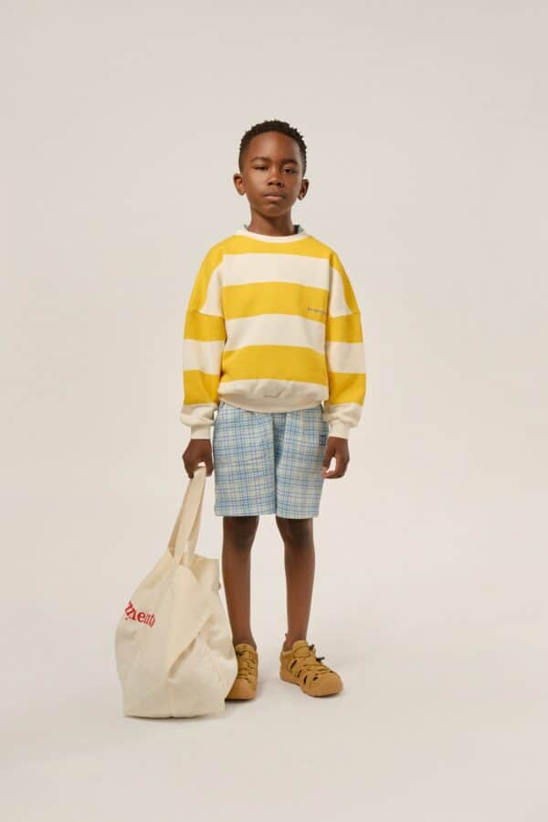 The Campamento Yellow Stripes Oversized Kids Sweatshirt