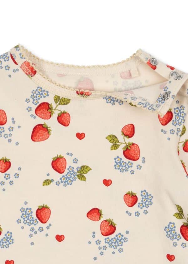 Konges Sløjd Konges Sløjd Basic Ls Body Gots Marmalade 5715681001479 Konges SS25 Kleding & Accessoires Baby Rompers Wijs west