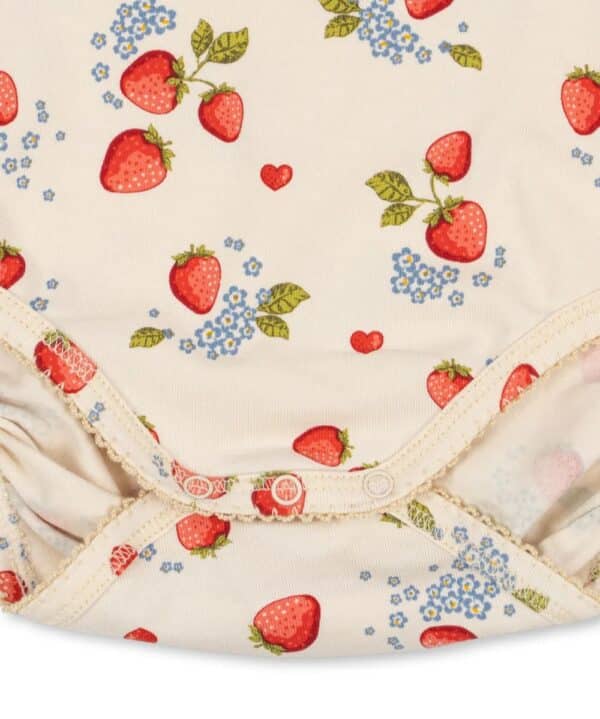 Konges Sløjd Konges Sløjd Basic Ls Body Gots Marmalade 5715681001479 Konges SS25 Kleding & Accessoires Baby Rompers Wijs west