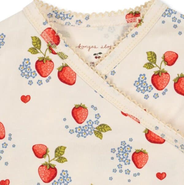 Konges Sløjd Konges Sløjd Basic Newborn Onesie Gots Marmalade 5715681001769 Konges SS25 Kleding & Accessoires Baby Rompers Wijs west