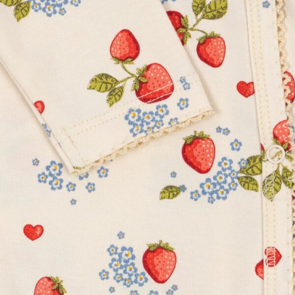 Konges Sløjd Konges Sløjd Basic Newborn Onesie Gots Marmalade 5715681001769 Konges SS25 Kleding & Accessoires Baby Rompers Wijs west