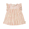 House of Jamie House of Jamie Baby Tunic Dress Gold Vertical Stripes 8719654150963 HOJ SS25 Kleding & Accessoires Baby Bovenstukjes Wijs west