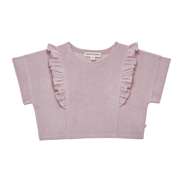 House of Jamie House of Jamie Relaxed Ruffled Tee Rose Lilac 8719654152813 HOJ SS25 Kleding & Accessoires Shirts T-shirts Wijs west