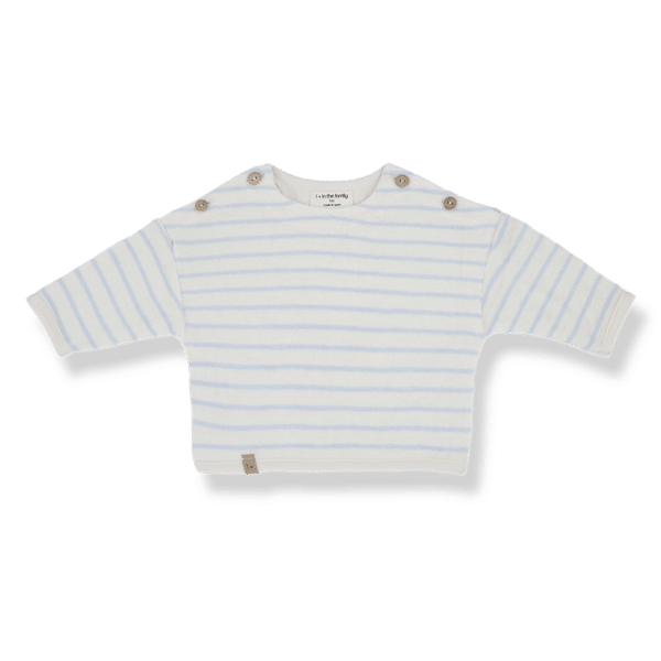 1+ in the Family 1+ In The Family Sweater Enzo Misty-Blue 8448251010850 Family SS25 Kleding & Accessoires Baby Bovenstukjes Wijs west