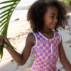 Beach & Bandits Swimsuits Checkered Beach Purple