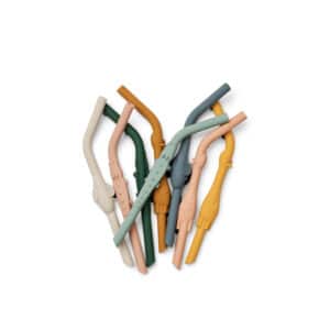 Liewood Liewood Carlson All Together Straw 8-Pack Yellow Mellow Multi Mix 5715493240691 Liewood Verzorging Eten & Drinken Lunchbakjes & Drinkbekers Wijs west