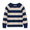 Fliink Fliink Favo Ls Pullover Insignia Blue / Sandshell 5715435092159 SS25 Fliink Kleding & Accessoires Sweaters & Truien  Wijs west