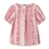 Fliink Fliink Addie Ss Blouse Cloud Dancer Pink Stripe 5715435096287 SS25 Fliink Kleding & Accessoires Shirts  Wijs west