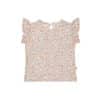 House of Jamie Ruffled Tee Peach Blush Mini Floral