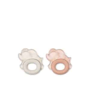 Liewood Liewood Rita Elephant Cooling Teether 2-Pack Pale Tuscany / Sandy 5715493440572 Liewood Speelgoed & Spellen Babyspeelgoed  Wijs west