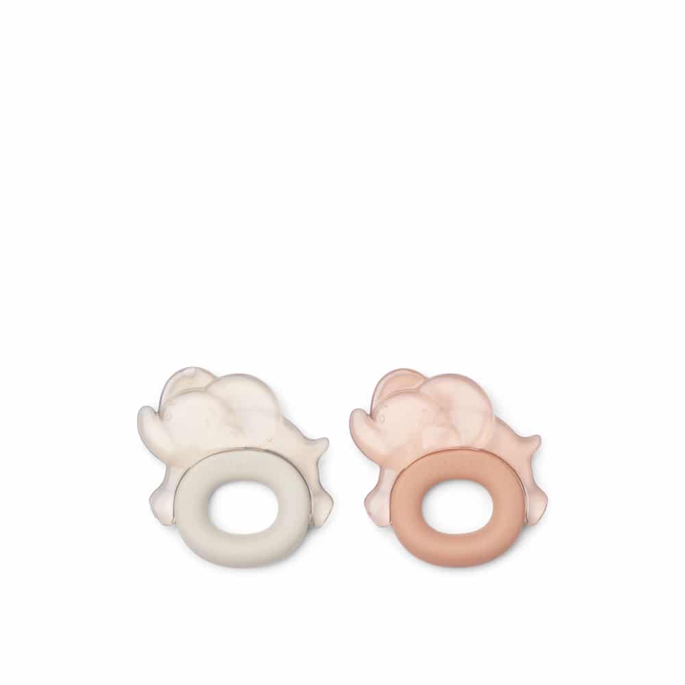 Liewood Liewood Rita Elephant Cooling Teether 2-Pack Pale Tuscany / Sandy 5715493440572 Liewood Speelgoed & Spellen Babyspeelgoed  Wijs west
